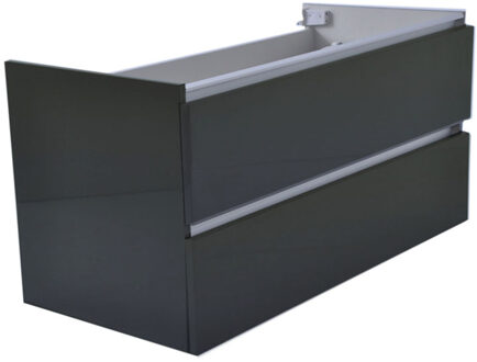 Wiesbaden Vision Onderkast Met 2 Laden - 100x46cm - Hoogglans Grijs