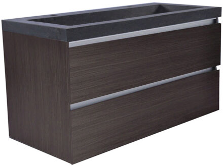 Wiesbaden Vision Onderkast Met 2 Laden - 100x46cm - Houtnerf Grijs