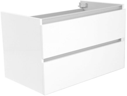 Wiesbaden Vision Onderkast Met 2 Laden - 80x46cm - Glans Wit
