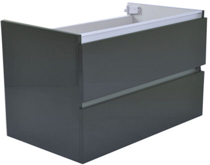 Wiesbaden Vision Onderkast Met 2 Laden - 80x46cm - Hoogglans Grijs