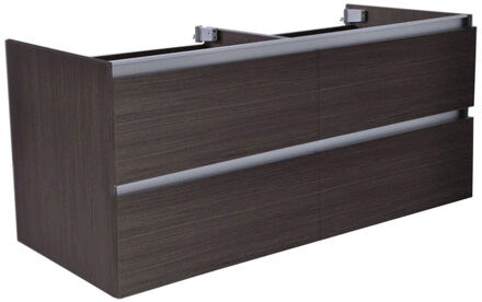 Wiesbaden Vision Onderkast Met 4 Laden 2 Uitsparingen - 120x46cm - Houtnerf Grijs