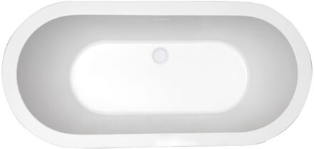 Wiesbaden Vrijstaand ligbad Wiesbaden Bianco acryl 178 x 80 + waste wit