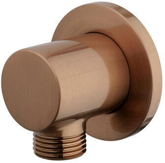 Wiesbaden Wandaansluitbocht - Rond - 1/2 Inch - Geborsteld Brons Koper