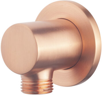 Wiesbaden Wandaansluitbocht - Rond - 1/2 Inch - Geborsteld Koper