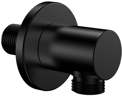 Wiesbaden Wandaansluitbocht - Rond - 1/2 Inch - Mat Zwart