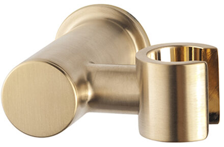 Wiesbaden Wandhanddouchehouder - Kantelbaar - Geborsteld Messing