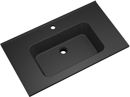 Wiesbaden Wastafel Ribbella 100 cm Mat Zwart