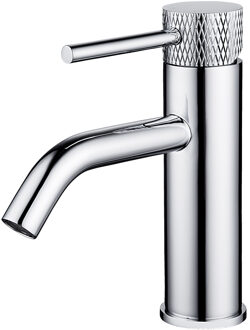 Wiesbaden Wastafelkraan Wiesbaden Ribbd Opbouw Mengkraan Chroom