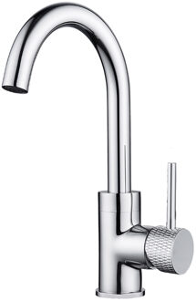 Wiesbaden Wastafelkraan Wiesbaden Ribbd Opbouw Met Draaibare Uitloop Chroom