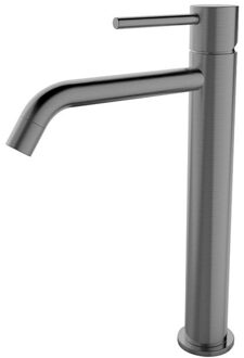 Wiesbaden Wastafelmengkraan Hoog Style XL Uitloop 19.5 cm 1-hendel Gunmetal