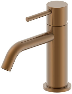 Wiesbaden Wastafelmengkraan Opbouw Wiesbaden Style Uitloop 6.5 cm 1-hendel Geborsteld Brons Koper