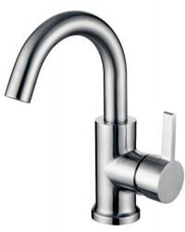 Wiesbaden Wes wastafelkraan RVS hoge uitloop