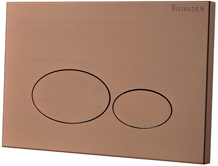 Wiesbaden X32 Metal Drukplaat voor Inbouwreservoir - Geborsteld Brons Koper