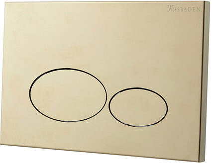 Wiesbaden X32 Metal Drukplaat voor Inbouwreservoir - Geborsteld Messing