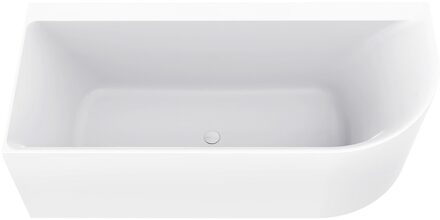 Wiesbaden Zenn hoekbad links 180 x 80 cm acryl mat wit met waste mat wit 21.3669 Wit mat