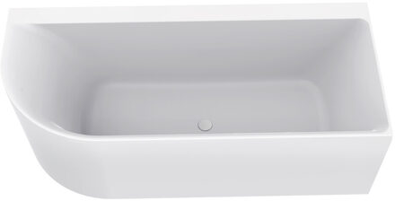 Wiesbaden Zenn hoekbad rechts 180 x 80 cm acryl mat wit met waste mat wit 21.3674 Wit mat