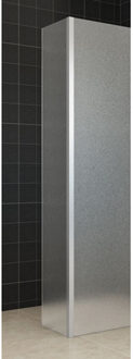Wiesbaden Zijpaneel 350x2000mm met Hoekprofiel voor Inloopdouche - NANO - Geheel Mat Glas/Chroom