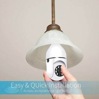 WiFi 360 Panoramic Bulb Camera 1080P Security Camera with 2.4GHz WiFi 360 Degree Panoramic viewing