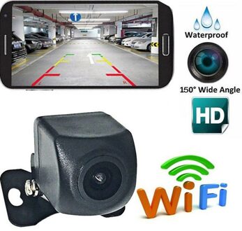 Wifi Auto Achteruitrijcamera Omkeren Hd Back Up Parking Monitor Camera Kit Nachtzicht Universele Auto Camera