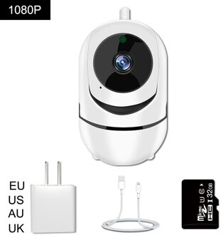 Wifi Babyfoon Met Camera 1080P Baby Slapen Video Nanny Monitor Night Vision Two Way Audio Home Security Surveillance cam 1080P met 32GB