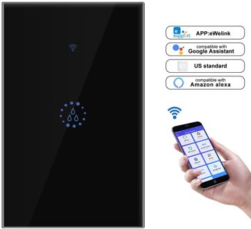 Wifi Boiler Smart Switch Boiler Schakelaars Voice Afstandsbediening Eu/Us Plug Touch Panel Timer Outdoor Werk Alexa google Thuis Beige