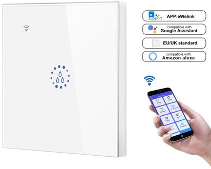 Wifi Boiler Smart Switch Boiler Schakelaars Voice Afstandsbediening Eu/Us Plug Touch Panel Timer Outdoor Werk Alexa google Thuis Blauw