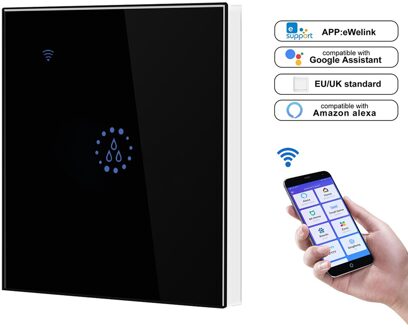 Wifi Boiler Smart Switch Boiler Schakelaars Voice Afstandsbediening Eu/Us Plug Touch Panel Timer Outdoor Werk Alexa google Thuis zwart