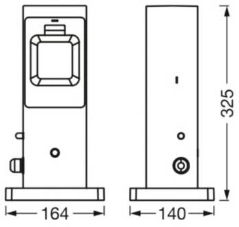 WiFi contactdooszuil IP44 2-voudig antraciet
