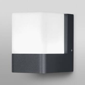 WiFi Cube LED wandlamp RGBW up donkergrijs, opaalwit