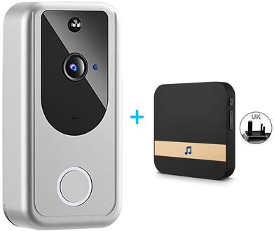 Wifi Deurbel Smart Home Draadloze Telefoon Deurbel Camera Beveiliging Video Intercom 1080P Hd Ir Nachtzicht Voor Appartementen UK plug