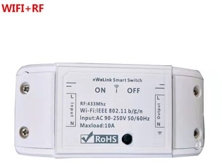 Wifi Diy Smart Draadloze Afstandsbediening Schakelaar Licht Controller Module Universele Breaker Timer Werk Met Alexa Google Home Ewelink WIFI en RF