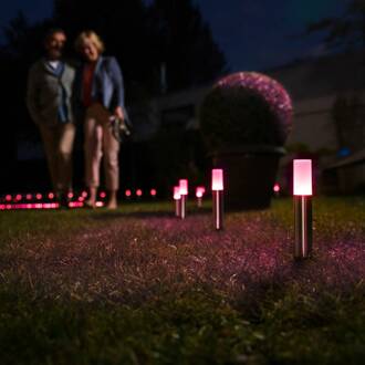 WiFi Garden Pole 36,5cm per 3 roestvrij staal, opaalwit