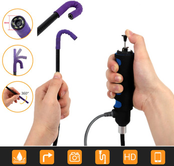 Wifi Industrial Endoscope Camera Rotatable Borescope 720P Rotary Endoscope USB Car Pipe Inspection Camera for Android IOS Phone