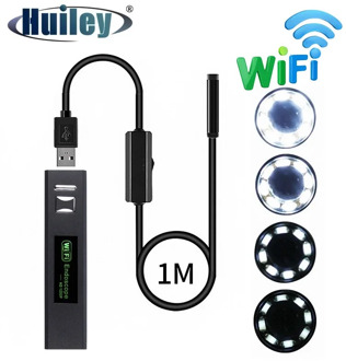 WiFi Industrial Endoscope Pipeline Inspection HD 1200P Camera Endoscope Automobile Repair 8LED Waterproof Borescope with Battery