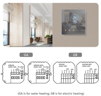 WiFi Intelligent Thermostat LCD Display Touch Button Programmable Temperature Controller for Electric Heating