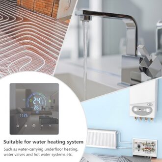 WiFi Intelligent Thermostat LCD Display Touch Button Programmable Temperature Controller for Water Heating