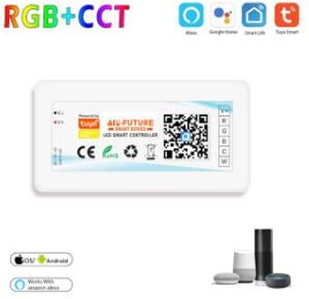 Wifi Led Controller Ios Android Alexa Google Home Wi-fi Dc 5-24V Voor 5050 Enkele Kleur/ cct/Rgb/Rgbww/Rgb + Cct Led Strip Licht RGBCCT controleur