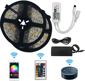 WiFi LED Strip Verlichting, draadloze LED Light Strips 16.4ft/5M SMD 5050 Smart APP Telefoon Gecontroleerde LED RGB Tape Lights Waterdichte R waterproof / nee waterproof / 10m