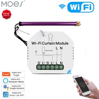 Wifi Mini Smart Gordijn Switch Module Rolgordijnen Sluiter Motor Smart Leven Tuya App Afstandsbediening Werk Met Alexa Google thuis 2 stk