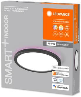 WiFi Orbis Ultra Slim Backlight, Ø24cm black zwart, opaal