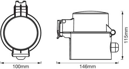 WiFi Outdoor Plug-in EU IP44 wit, zwart