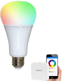 Wifi set met 1-4 RGBWW led lampen mét Wifi module 12 Watt E27 fitting