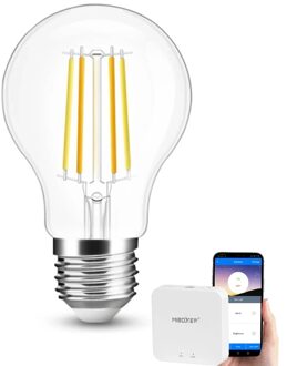 Wifi set met Dual White smart filament lamp van Milight 7W E27 fitting - A60 model - Met wifi module