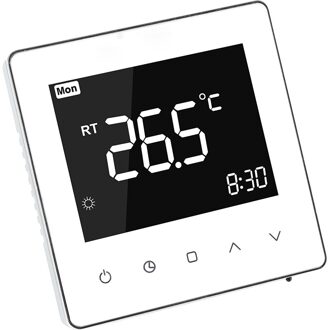 Wifi Slimme Thermostaat Temperatuur Controller Voor Water/Elektrische Vloerverwarming Water/Gas Boiler Werkt Met Alexa Google Thuis zwart / TP528UHPW