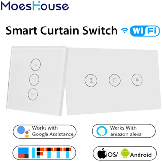 WiFi Smart Curtain Switch Smart Life Tuya APP Electric Motorized Curtain Blind Roller Shutter Works with Alexa and Google Home