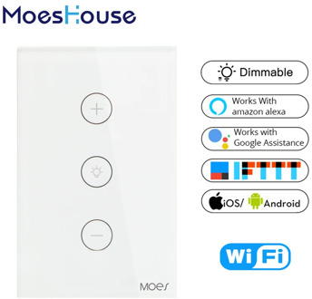 WiFi Smart Dimmer Light Switch APP Remote Control Works with Amazon Alexa and Google Home IFTTT Smart Home System
