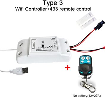 Wifi Smart Garagedeur Opener,Rolling Shuttercontroller, RF433mhz Remote + Tuya Smart Leven App Controle, alexa Google Assistent type 3