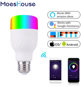 WiFi Smart Light Bulb Intelligent Colorful LED Lamp 7W RGBW APP Remote Control Works with Alexa Google for Smart Home E27 E26