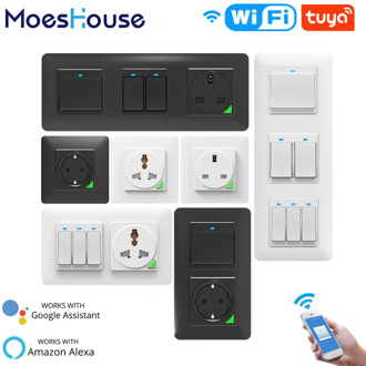 WiFi Smart Light Wall Switch Freely Removable Detachable Tuya Wireless Remote Control Voice Control with Alexa Google Home