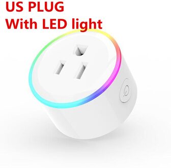 Wifi Smart Plug Outlet Draadloze Stopcontact Smart Leven Tuya App Afstandsbediening Werk Met Alexa Google Thuis Geen Hub nodig Eu LED US plug 10A